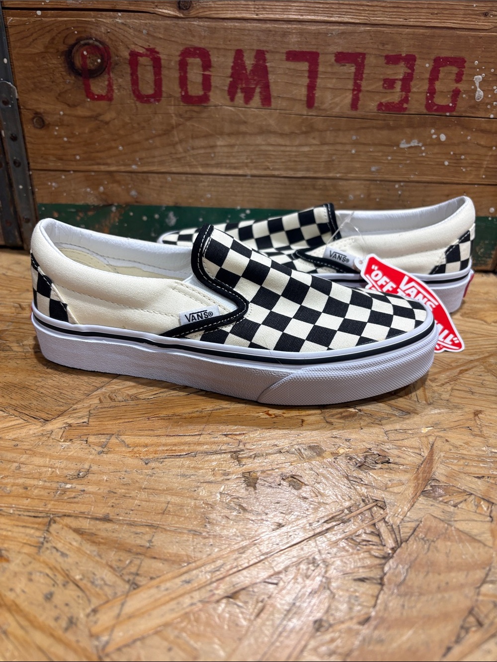 Vans Unisex Slip-On Checkerboard Black & White